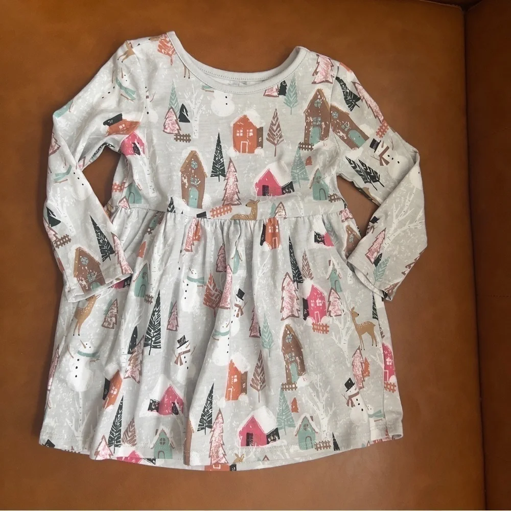 Garanimals Toddler Girl Sz 18m Winterland Long Sleeve Dress Grey Multicolored